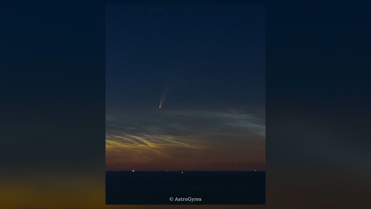 Vídeo revela cometa NEOWISE surgindo sobre o Mar Adriático em nascer do sol na Itália