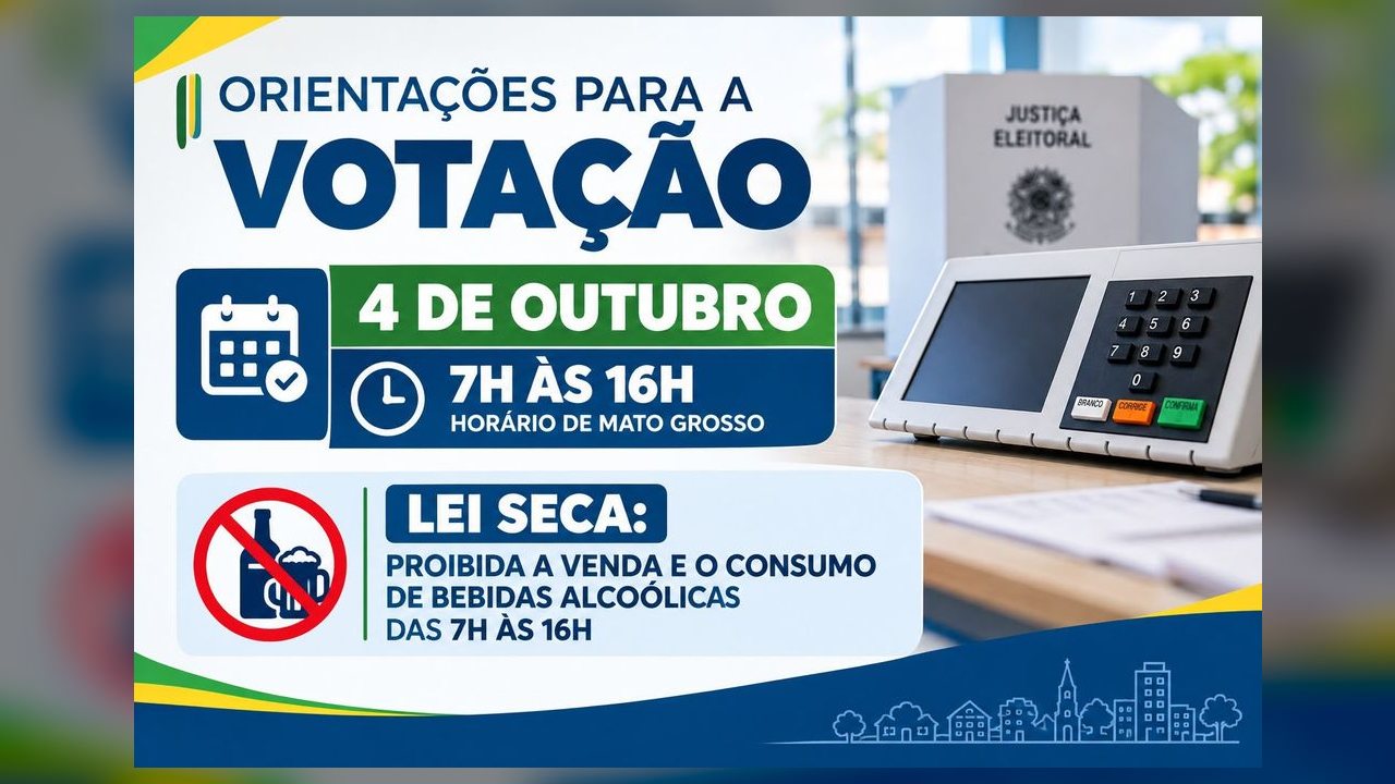 TRE-MT fixa horário único para proibição de álcool em todo o estado no 1º turno das eleições 2026